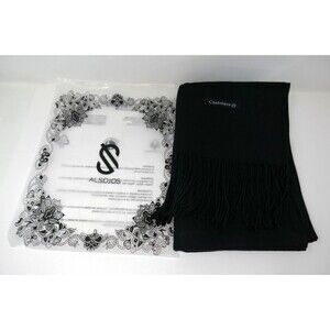 ALSOJOS Large Winter Black Cashmere Scarf